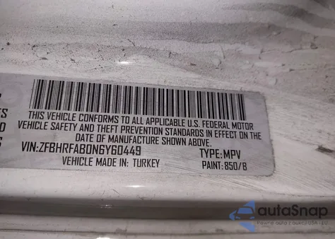 2022 Ram Promaster City Cargo Van z USA, uszkodzony, nr VIN ZFBHRFAB0N6Y60449